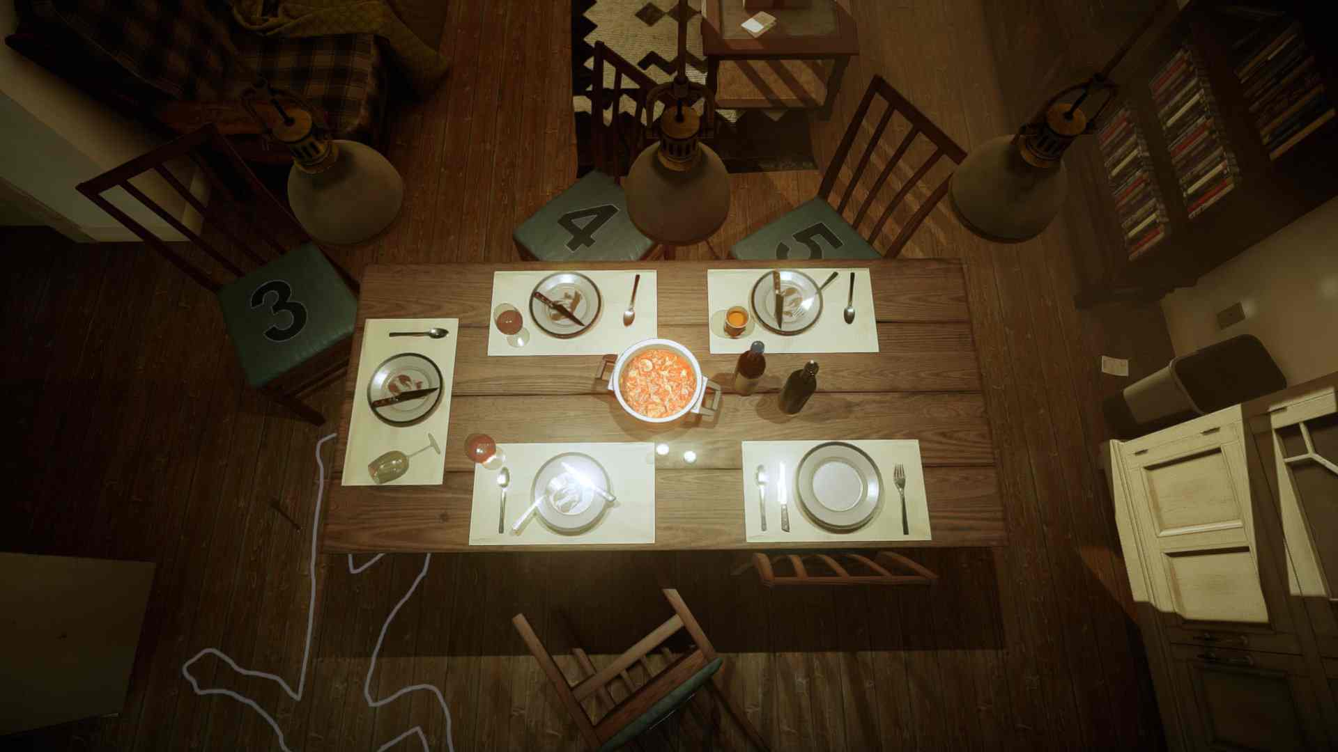 Scene Investigators visual of a dinner table